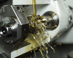 Neat cutting oil lubricating a cutting operation